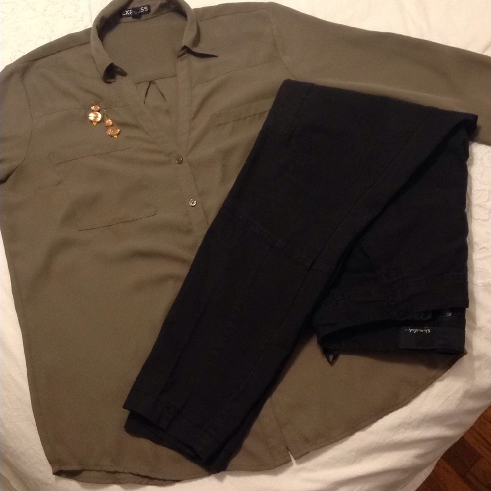 Joe's Black Skinny Cargo Pants